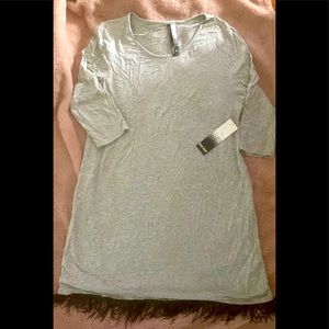 NWT Kensie Gray Dress with black fringe Size Large